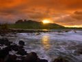 Hawaii Kauai Adası Gün Batımı
